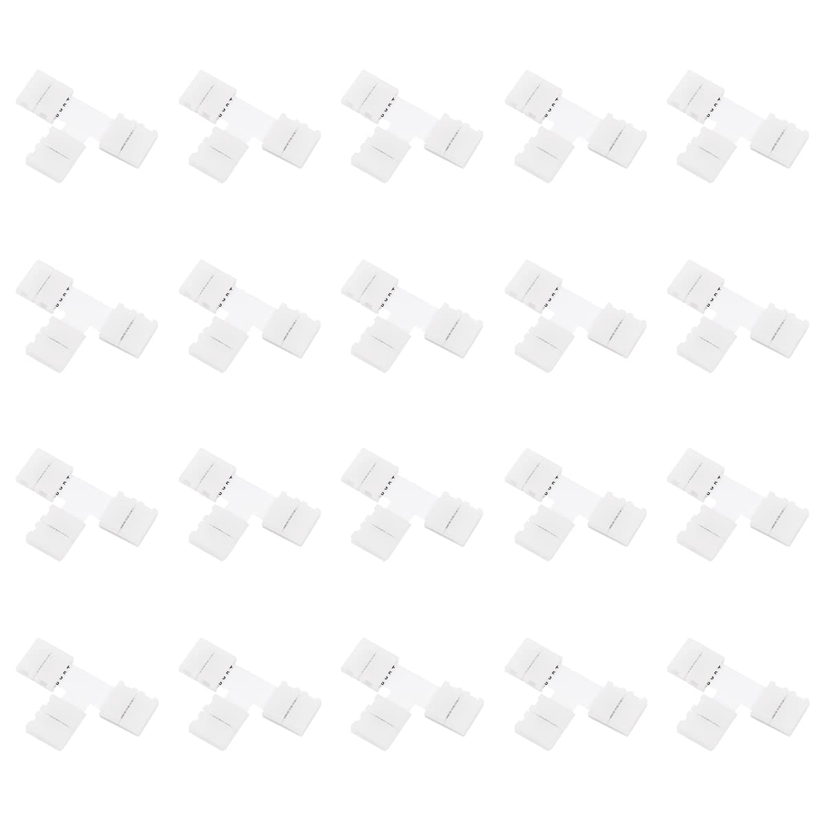 WANGCL 20PCS Led Strip Light Connector 4 Pin Led Connector T-Shape Led Strip Corner Connectors No Soldering 10 mm Led Light Connectors