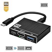 WBPINE USB C Hub HDMI 3-in-1 Multiport Adapter with 4K 60HZ HDMI Port, 1 USB 3.0 Ports and USB-C 5Gbps Port for Mac Pro and Other Type C Devices