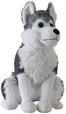 Inflatable 26" Plush Cute Husky Dog Puppy Animal Toy, for Boys or Girls, Dog Lovers, Birthday Gift, Soft and Cuddly, Fun Loving, Large Size, Perfect Gift, Machine Washable. - Over 2 Feet Tall.