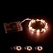 3 Sets RTGS 20 Warm White Color Micro LED String Lights Battery Operated on 7 Feet Silver Color Wire
