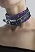 Lace Choker Leather Neck Collar and Leash Kit for Women, Purple, One Size