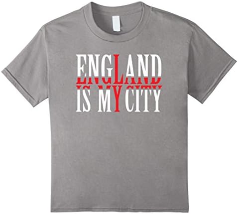 unisex-child England Is My City FunnyT-Shirt 12 Slate