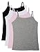 Caramel Cantina Girls 4 Pack Spaghetti Strap Cami Tanks with Shelf Bras