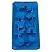 Ouddy Silicone Lid Spill Ice Cube Trays with, y-Blue