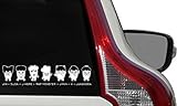 BTS Cartoon ALL Horizontal Car Vinyl Sticker Decal Bumper Sticker for Auto Cars Trucks Windshield Custom Walls Windows Ipad Macbook Laptop Home and More (WHITE)
