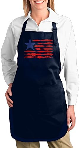USA Flag Art Medium Length Kitchen Unisex Apron