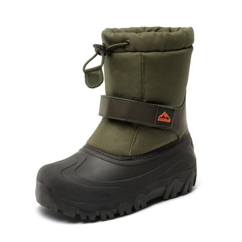 NORTIV 8 Kids Snow Winter Boots Boys,Army Green,10 Toddler at Amazon