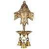 Handmade-Brass-Lord-Ganesha-Wall-Hanging-Puja-Idol-with-3-Diyas-and-Bells
