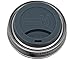 MJL Silicone Drinking Lid with Stainless Steel Band for Mason Jars (Charcoal Gray, Regular Mouth)