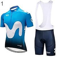 haixclvyE Unisex Quick-Dry Cycling Jersey Set Bicycle Bike Short Sleeve Jersey Clothing Apparel Suit for Mountain Bike Road Bike MTB Outdoor Blue L