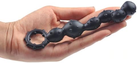 PleasureBoxxx Sensual Tingle Beads Shape Anal Beads, Black - Image 4