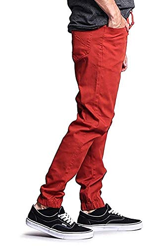 Victorious Mens Twill Jogger Pants, Burnt Orange XL - Thumbnail 3