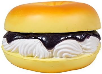 Tokyo Bakery Newest Release Super Soft Large Slow Rising Bagel Bun Collection Squishy Blueberry and Cream Cheese Delicious Sweet Aroma