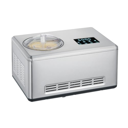 SEVERIN 2-in-1 Eismaschine mit Joghurtfunktion, Eismaschine mit Kompressor für Eis, Sorbet und Frozen Joghurt, Joghurtbereiter mit "warm & cold"-Funkt