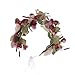 Women handmade Rose Flower Crown with Adjustable Ribbon for Wedding Festivals