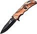 Elk Ridge ER-A008 Series Spring Assist Folding Knife, Straight Edge Blade, 4.5-Inch Closed