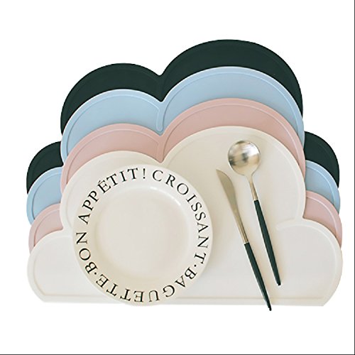 VT BigHome Nordic Style Clouds Silicone Table Mats Waterproof Mobile Platemat for Baby Toddle Feeding Non-Slip Home Kitchen Tableware Pad - Thumbnail 5