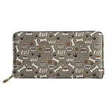Wallets Women Card Holders Clutch Pu Leather Purse Ladies Dog Bone Paw Printing Wallet Female Coin Pocket