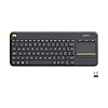 Logitech-K400-Plus-Wireless-Livingroom-Keyboard-with-Touchpad-for-Home-Theatre-PC-Connected-to-TV-Customizable-Multi-Media-Keys-Windows-Android-LaptopTablet-QWERTY-UK-Layout-Black Logitech K400 Plus Wireless Touch TV Keyboard With Easy Media Control and Built-in Touchpad, HTPC Keyboard for PC…