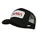 e4Hats.com NASA Logo Embroidered Patched Mesh Back Cap - Black OSFM