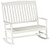 Outdoor Seats 2 Porch Double Rocker Rocking Chair White Wood variant