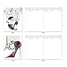 The Best Card Company - 10 Blank Note Cards for Women (4 x 5.12 Inch) - Assorted Fashion Greeting Cards for All Occasions - Catitude Shoes M3324