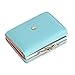 Damara Womens Metal Frame Kiss-lock Small Clutch Cards Holder Wallet,Light Blue