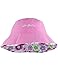 SunBusters Girls Reversible Bucket Hat (UPF 50+), Poppyberry, Large