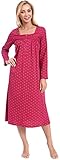 Patricia Lingerie Women's Cotton Geo Print Long Sleeve Nightgown