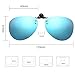 Kollea Polarized Clip-on Flip Up Metal Clip Sunglasses Lens W UV Protection for Driving Fishing Cycling - Blue