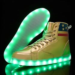Light Up Shoes Women Men, USB Charging LED Glitter