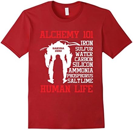 Men's Fullmetal Alchemist Fans Tshirt Large Cranberry