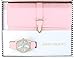 Gino Milano Women's Gold Leather Band Watch & Matching Tri-Fold Wallet Set - Blush Pink