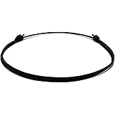 Black String Anklet for Women Men Teen - Adjustable Waterproof Cord Surfer Beach Jewelry, Unisex Summer Nautical Accessories, Minimalist Handmade Gift