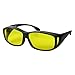 Evelots HD Night Vision Wrap Around Windproof Sunglasses,UV400 Reduces Glair