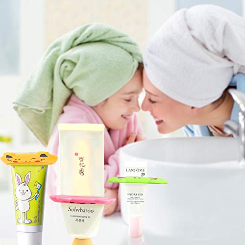 LOVEINUSA 10Pcs Toothpaste Tube Squeezer,3.5inch Animal Toothpaste Squeezer Tube Squeezer Toothpaste Clip for Extruding Toothpaste Facial Washing Milk Tomato Sauce and Other Tubular Items