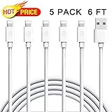 CABPLUS 5Pack 6FT iPhone Charger Cable Compatible with iPhone XS XR X 8 8Plus 7 7Plus 6s 6sPlus 6 6Plus SE 5 5s 5c iPad iPod & More