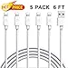 CABPLUS 5Pack 6FT iPhone Charger Cable Compatible with iPhone XS XR X 8 8Plus 7 7Plus 6s 6sPlus 6 6Plus SE 5 5s 5c iPad iPod & More