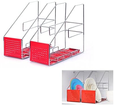 Tof 2p Steel Wire Kitchen Shelf Organizer Holder Dish Rack Sink Plate Storage