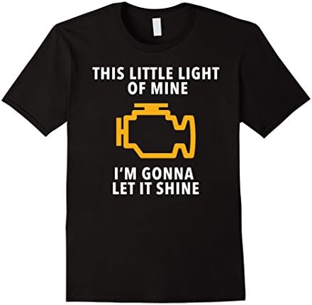 Mens Check Engine Light CEL Funny T Shirt XL Black