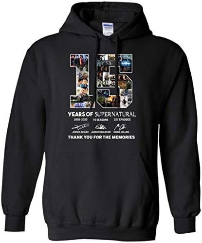 15 Year of Supernatural Pullover Hoodie Shirt for Men Women Idea for Who Love Supernatural Tv Show