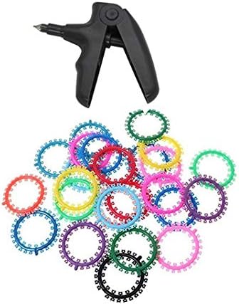 Dental orthodontic ligation gun black And Dental Orthodontic Ligature Ties 1000pcs (Multi-color) 1 set Ligature Tie Gun and ligature tie