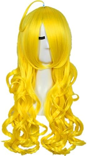Marryqueen Yellow Color Long Curly Wave Harajuku Style Cartoon Cosplay Wigs