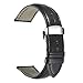 iStrap Genuine Leather Watch Band Padded Calfskin Strap Steel Butterfly Deployant Clasp With Push Buttons Super Soft-18mm 19mm 20mm 21mm 22mm(Multi-Colors to Choose)