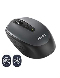 VOXON - Mini ratón inalámbrico con Bluetooth portátil, 18 meses de duración de la batería con clic silencioso, 3 niveles de DPI ajustables: 1600 1200 800DPI
