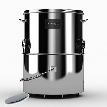 Amazon Co Jp 業務用油ろ過容器 ポトポット 18l用容器 スタンダード ろ過フィルター15枚set ホーム キッチン