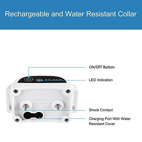 WXLAA Wireless Rechargeable 1 Dog Fence No-Wire Pet Containment System Waterproof