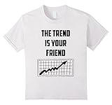 unisex-child The Trend is Your Friend Wall Street Stock Market Black 4 White