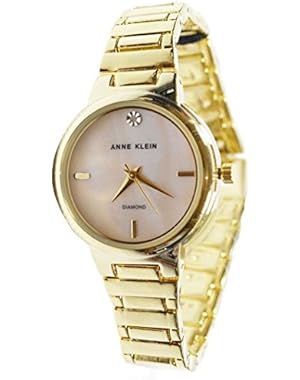 Women's Mother of Pearl Dial Gold Tone Bracelet Watch AK/2440PMGB
