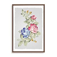 Framed Canvas Wall Art Simple Colorful Flowers Canvas Prints Home Artwork Decoration for Living Room,Bedroom - 16x24 inches